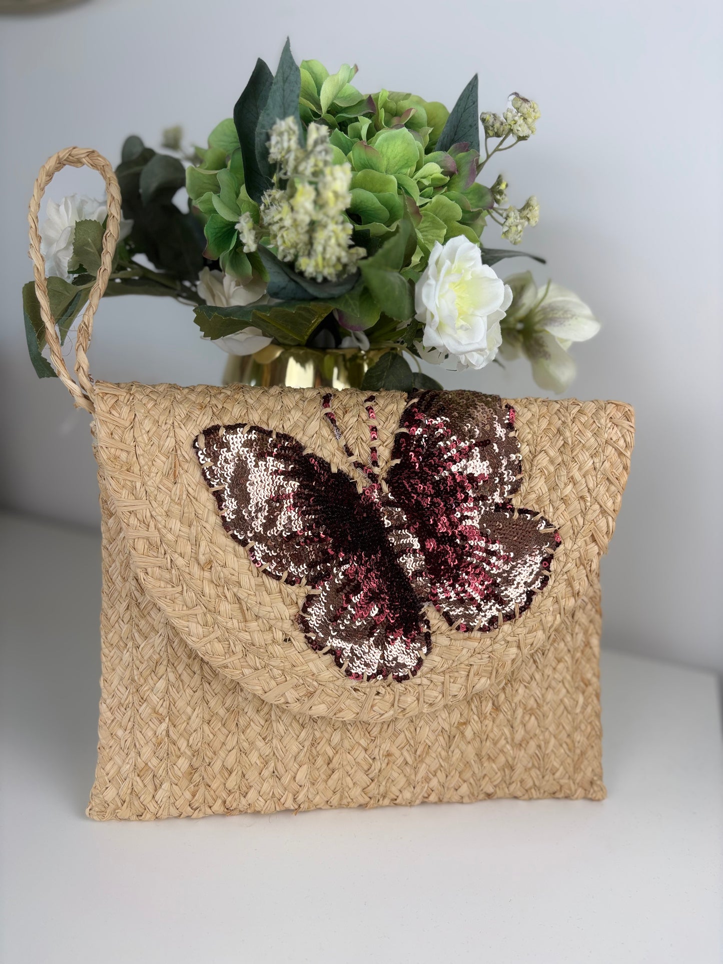 Bolso mariposa Marrón Dorado