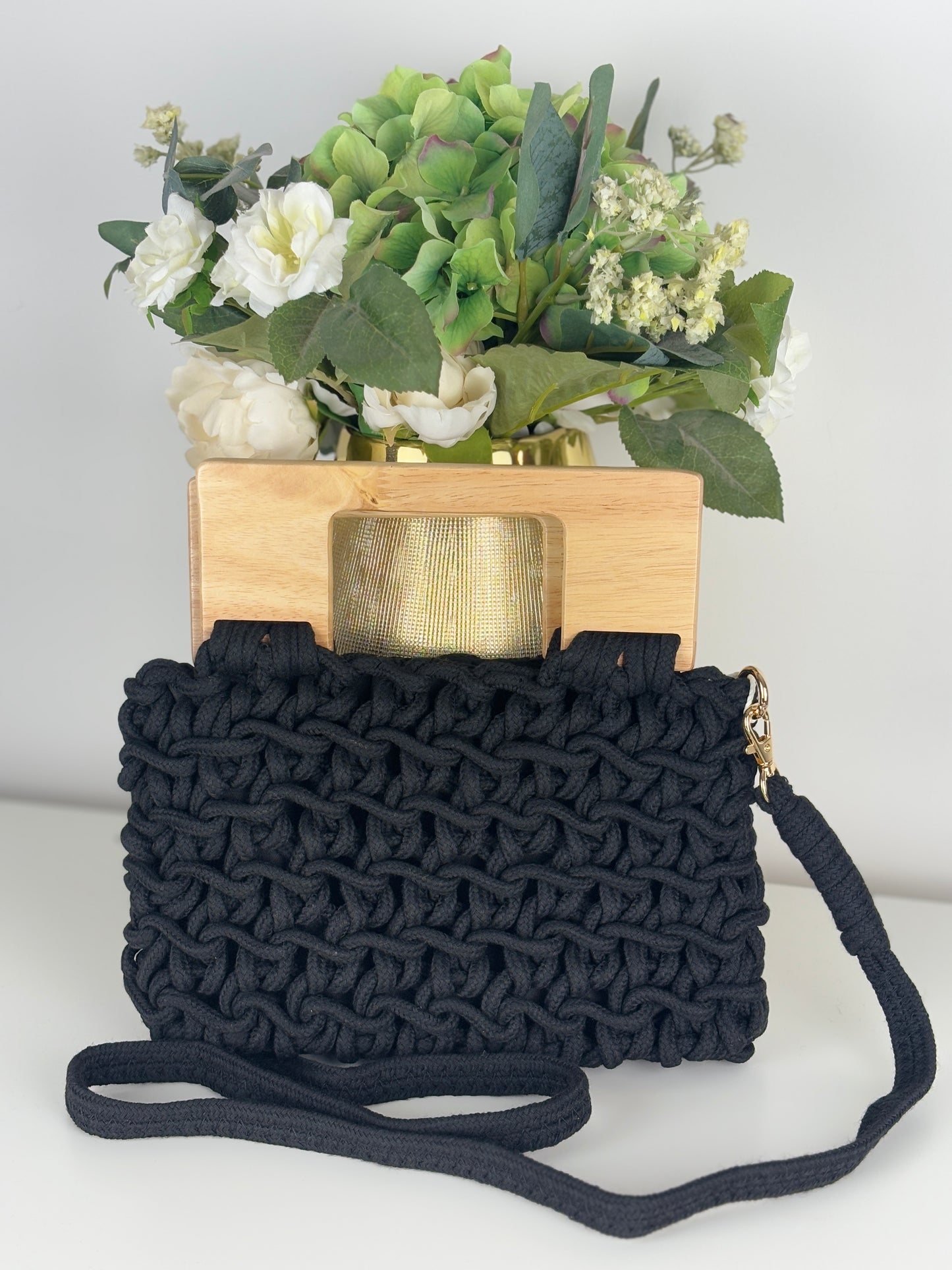 Bolso trenzado negro