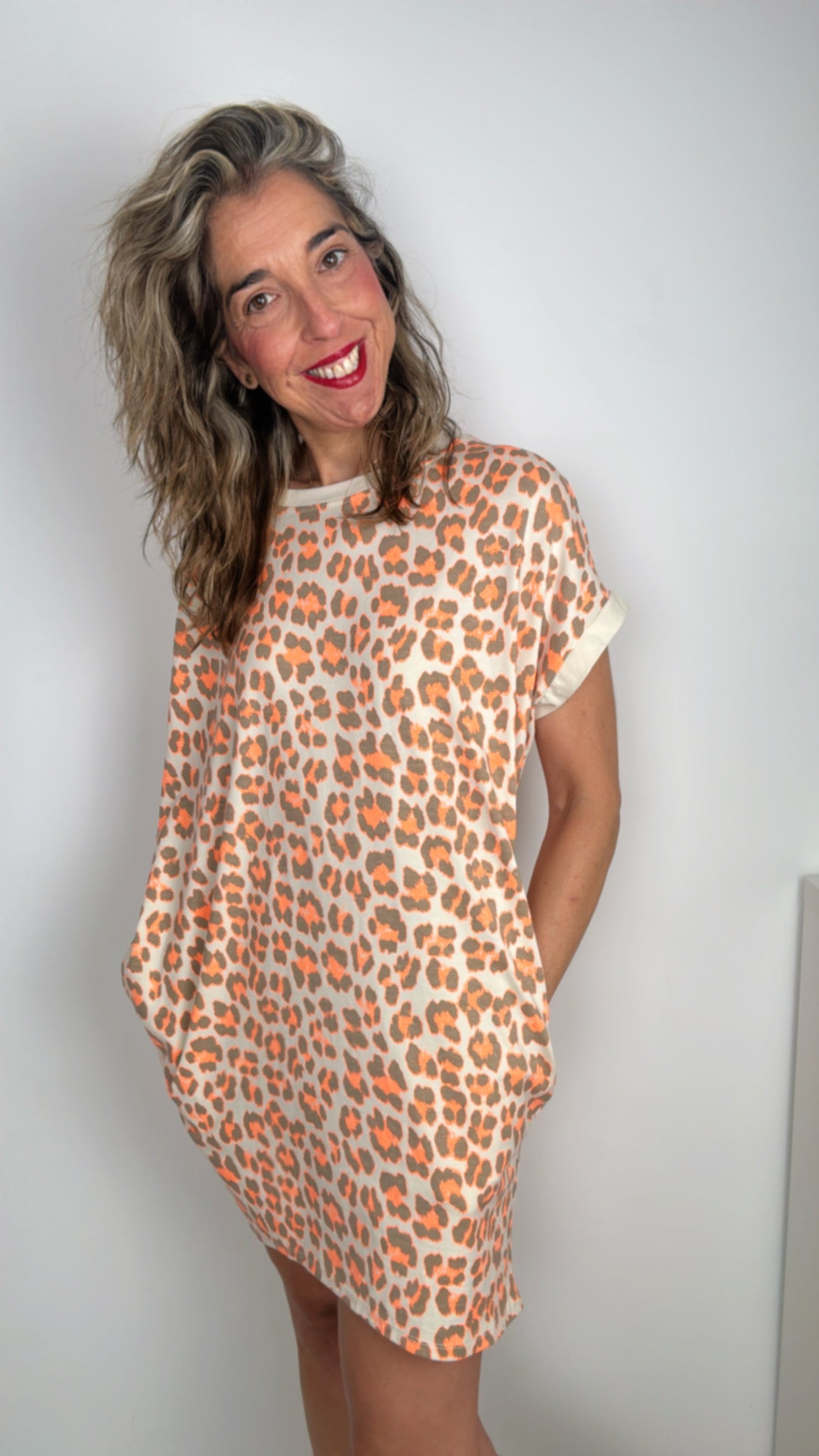 Vestido fluor naranja