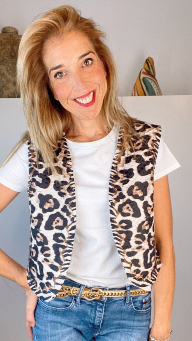 Chaleco Print Leopardo