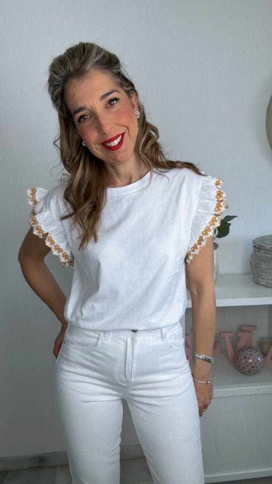 Camiseta manga corta volante África