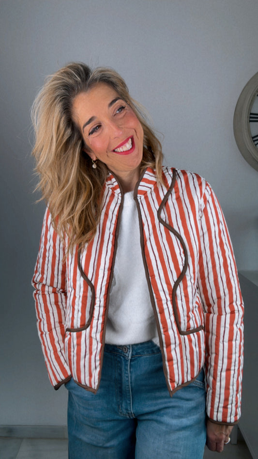 Chaqueta acolchada marrón