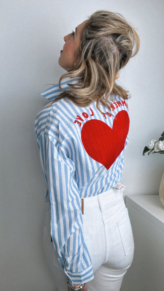 Camisa rayas azul cuore
