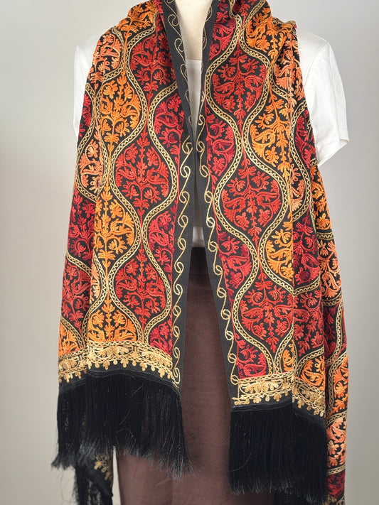 Chaleco flecos negro