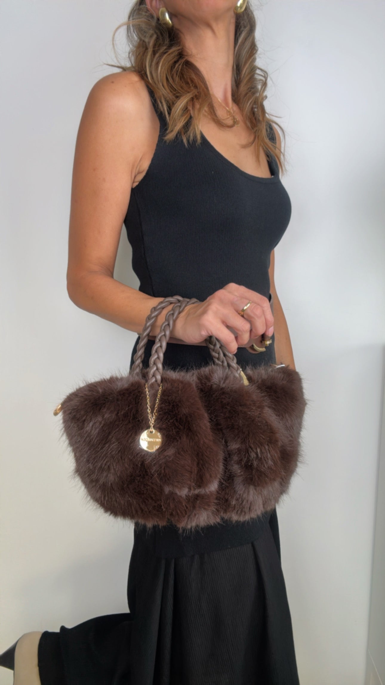 Bolso pelo marrón Kassandra