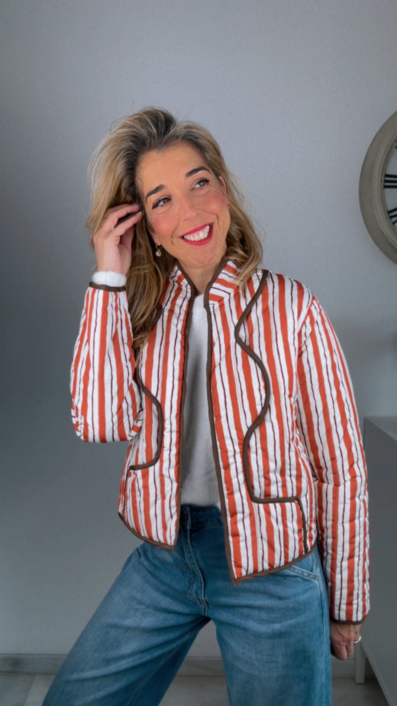 Chaqueta acolchada marrón