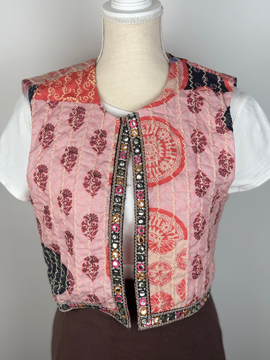 Chaleco Étnico rosa