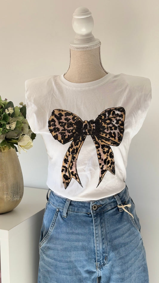 Camiseta lazo animal print