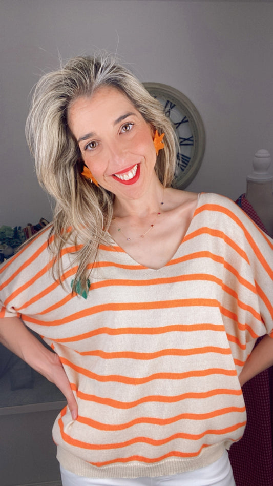 Jersey manga corta rayas