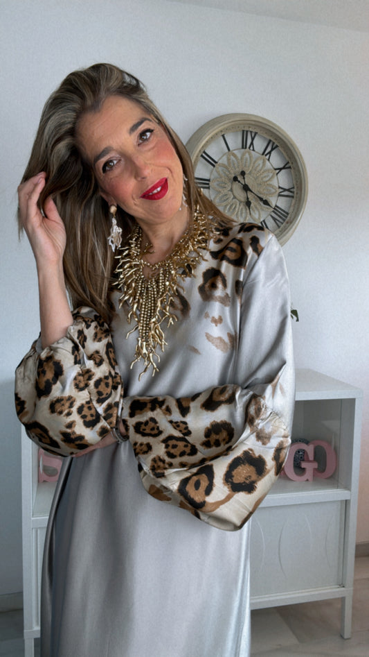 Vestido túnica Gris