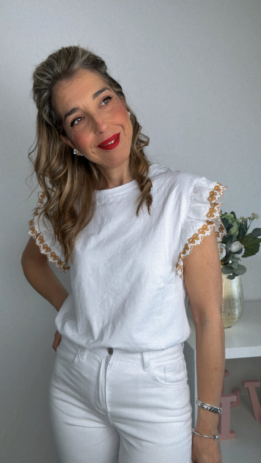 Camiseta manga corta volante África