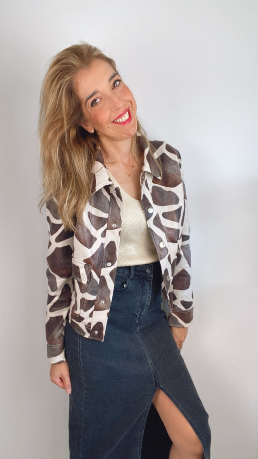 Chaqueta estampada COW