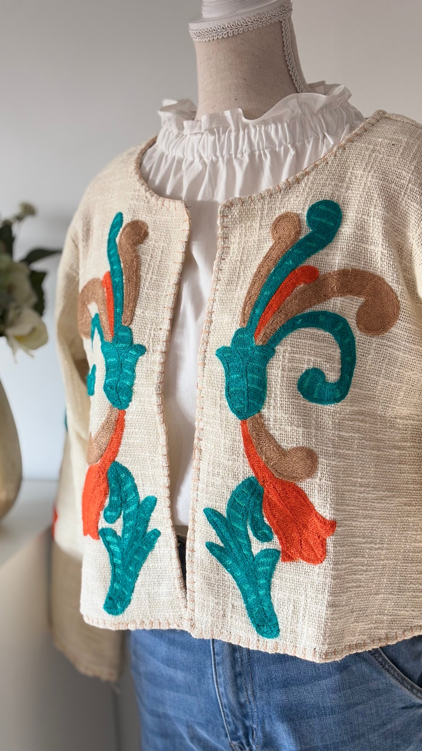 Chaqueta Grecia turquesa