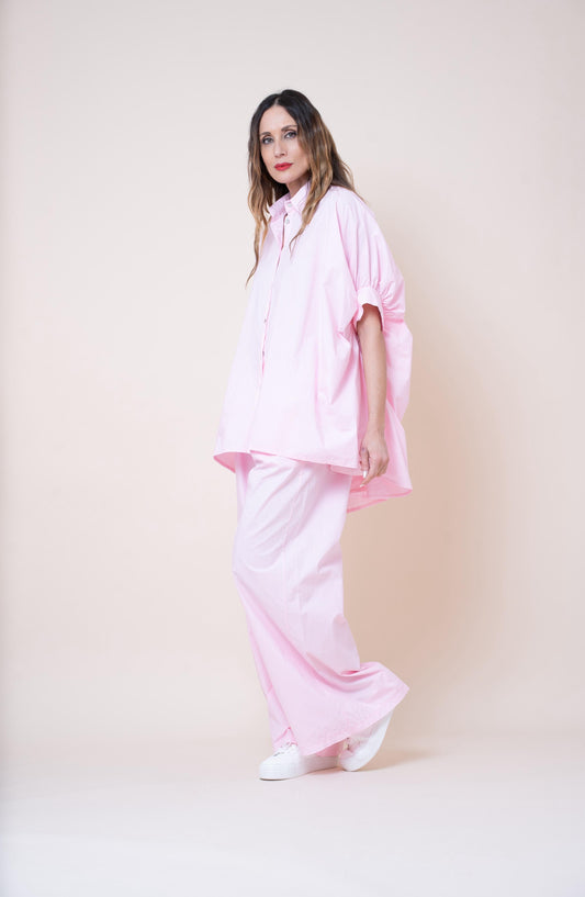Camisa over size rosa