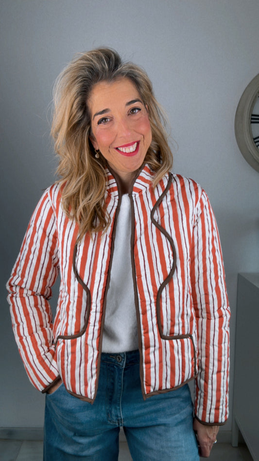 Chaqueta acolchada marrón