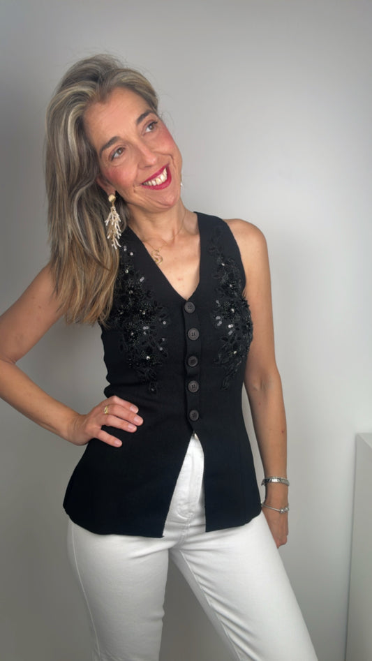 Chaleco negro Armonía