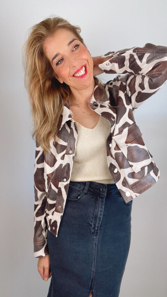 Chaqueta estampada COW