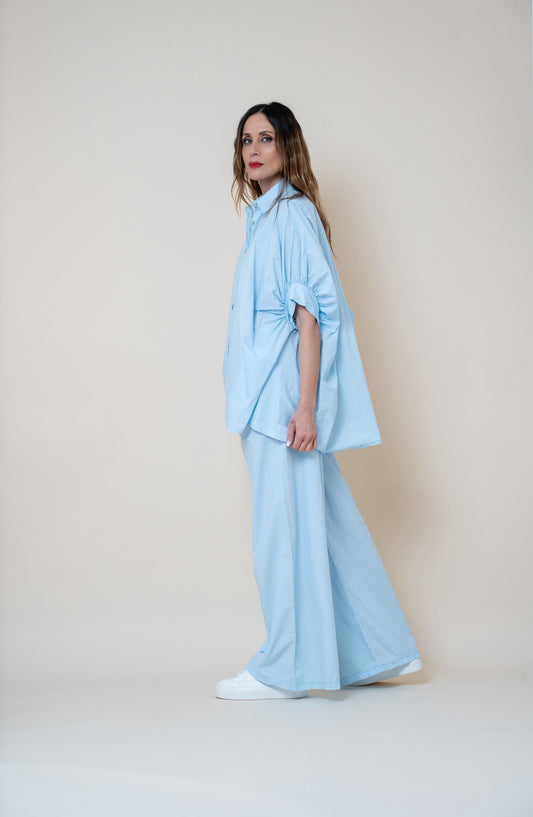 Camisa over size azul