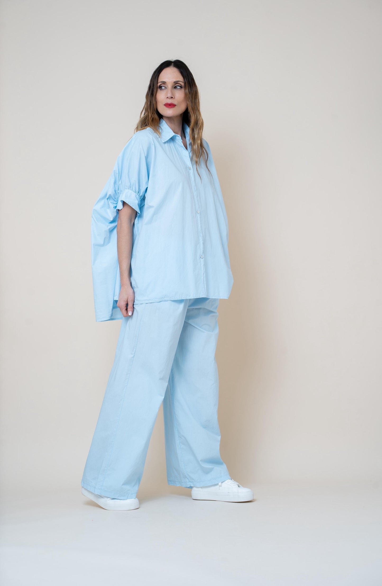 Pantalón algodón azul