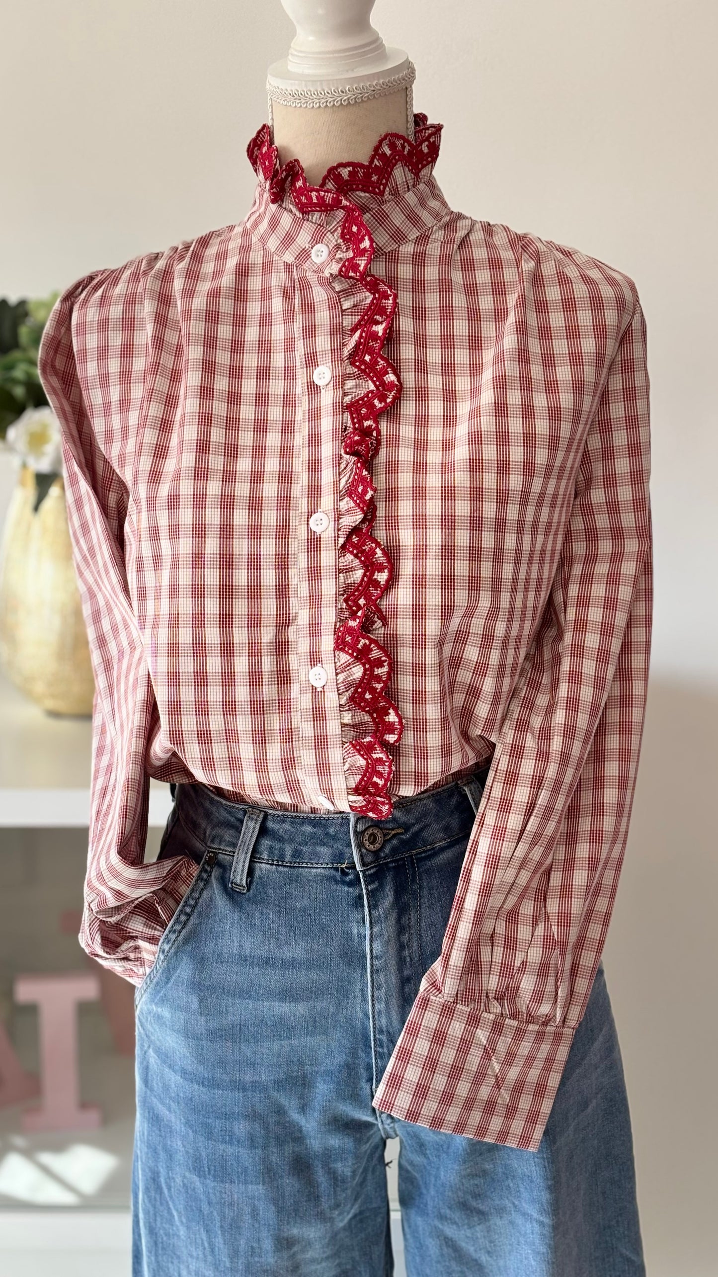 Camisa Tatiana  burdeos