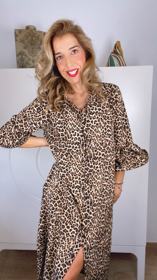 Vestido animal print