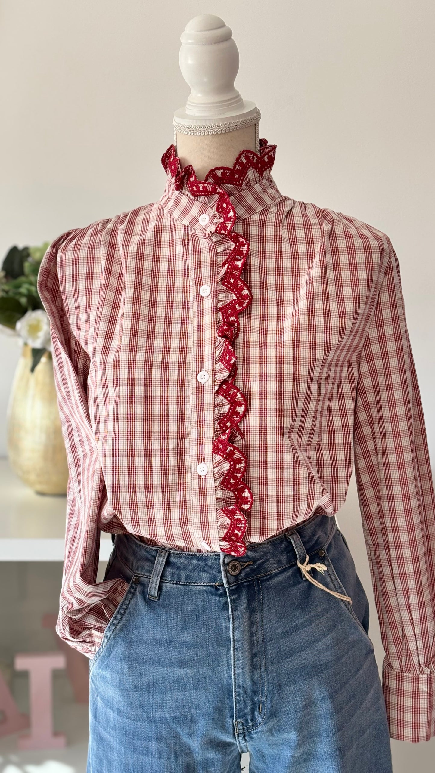 Camisa Tatiana  burdeos
