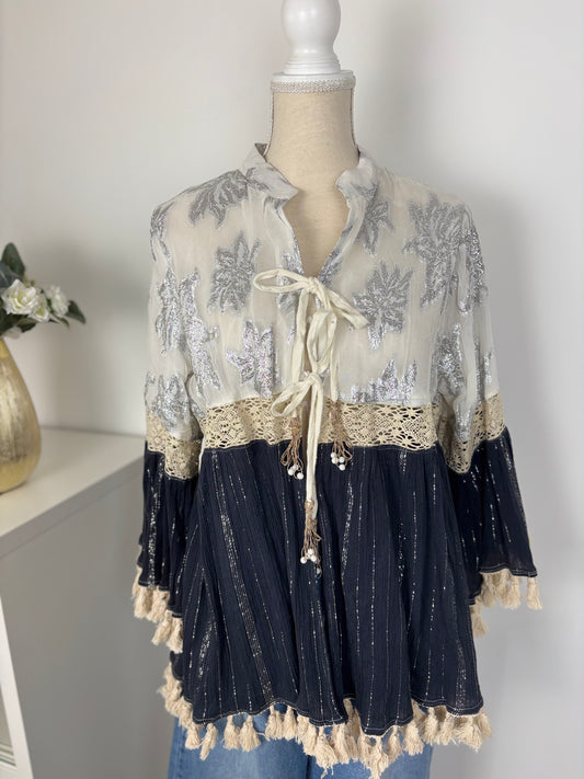 Blusa negra boho