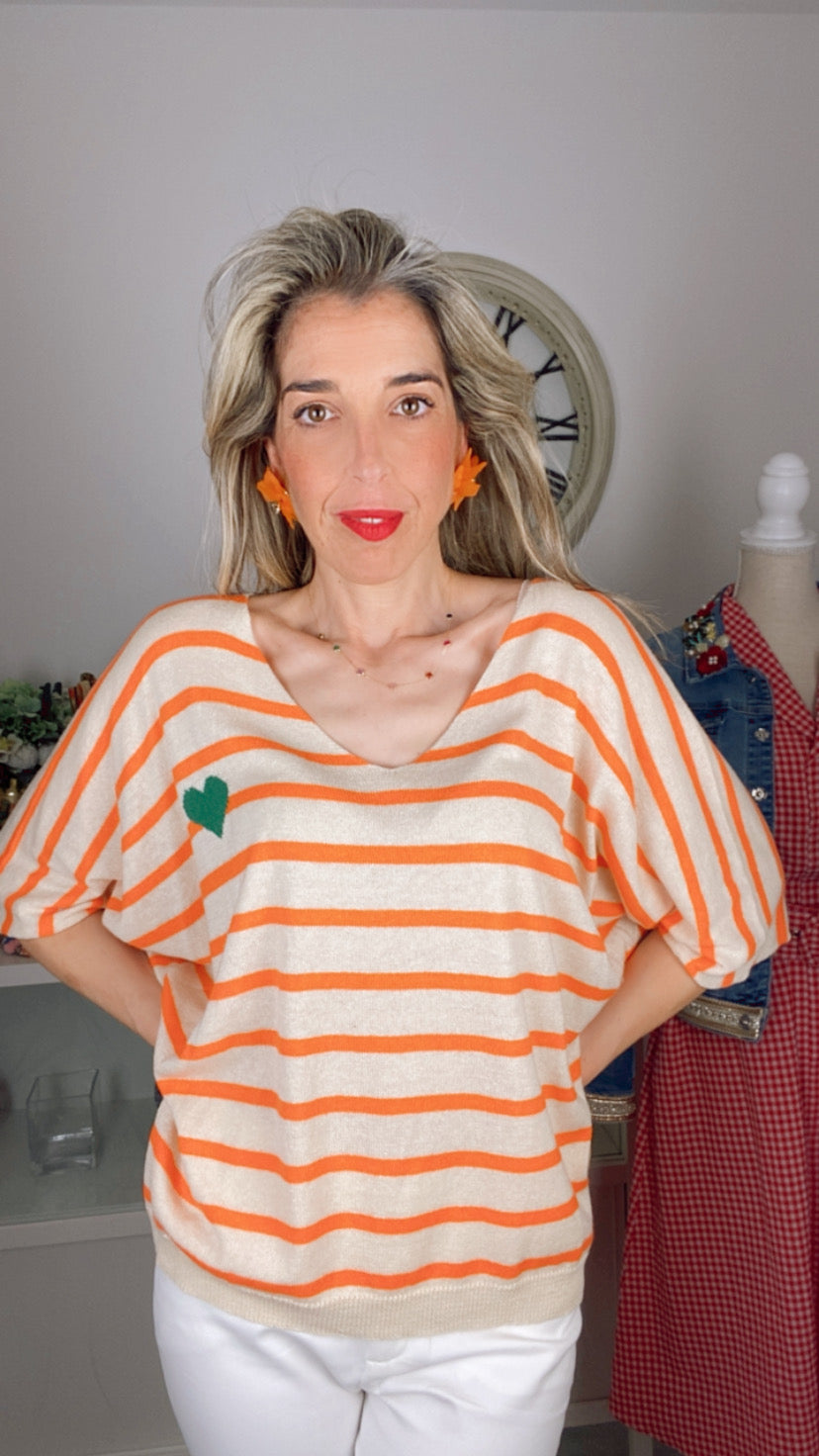 Jersey manga corta rayas