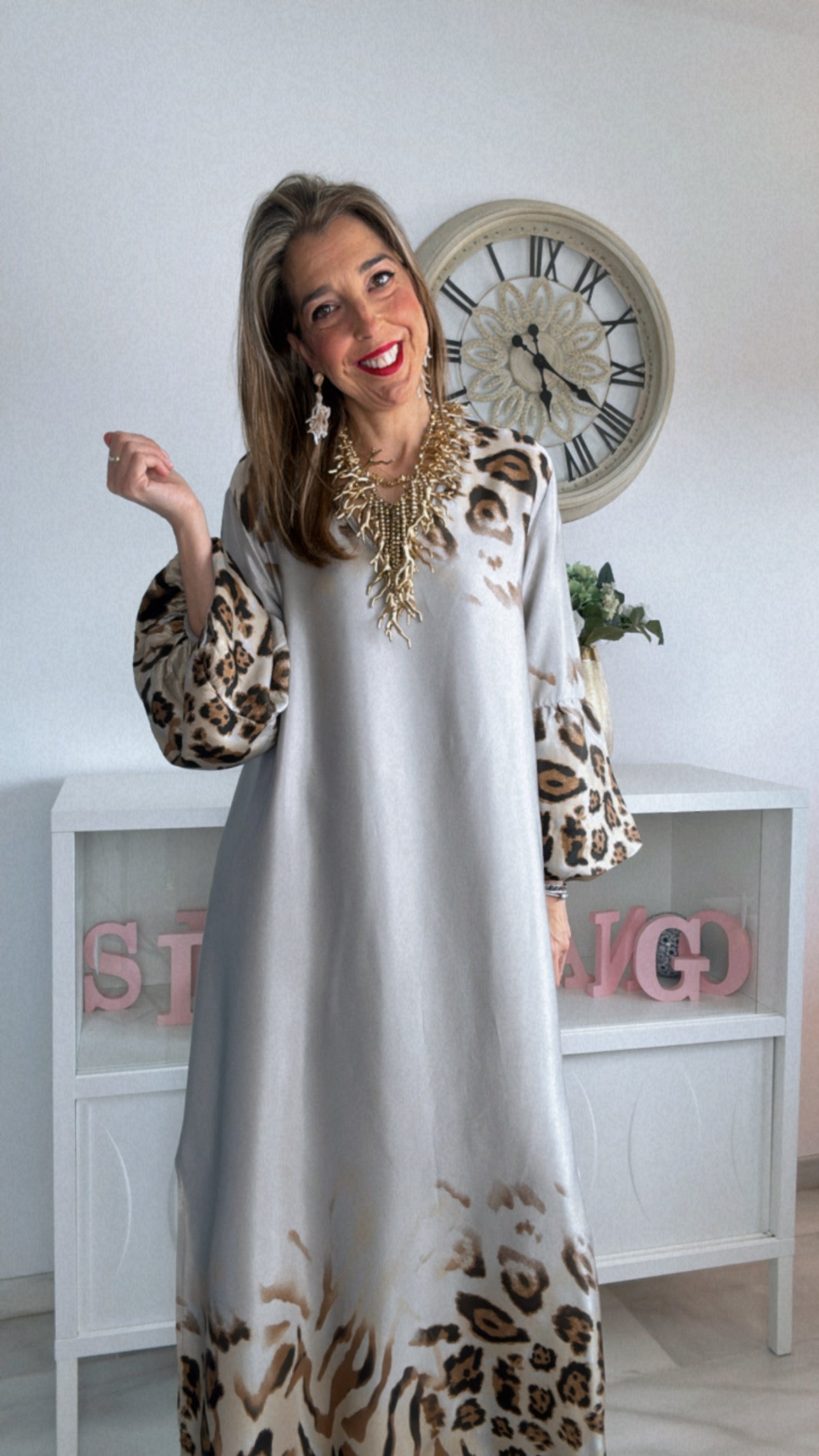 Vestido túnica Gris