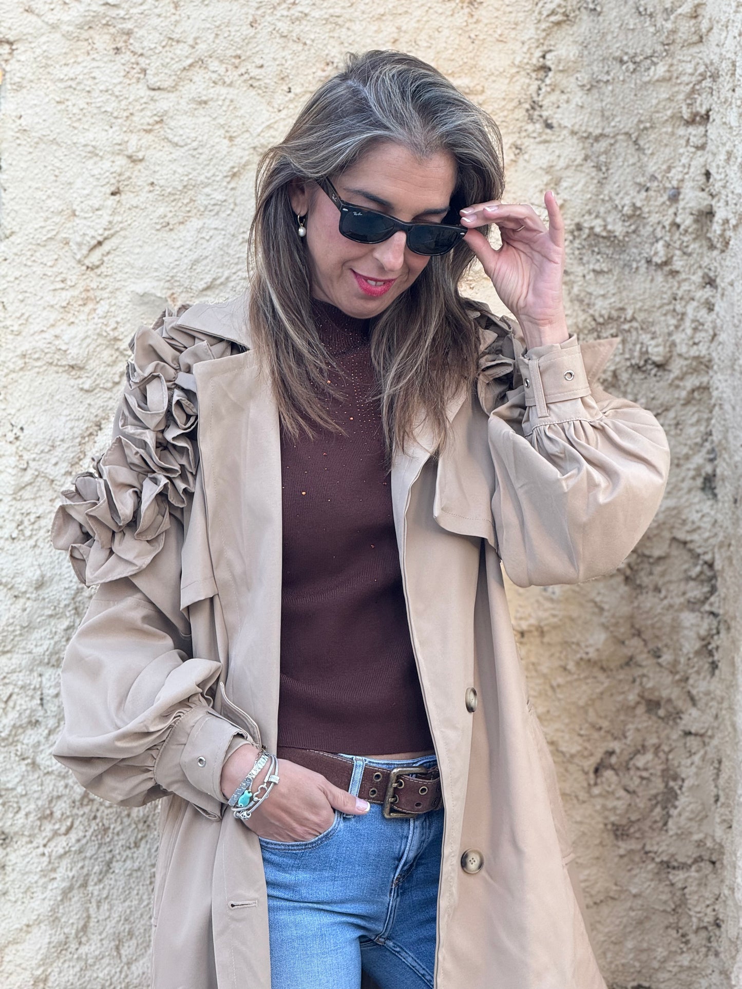 Gabardina Camel