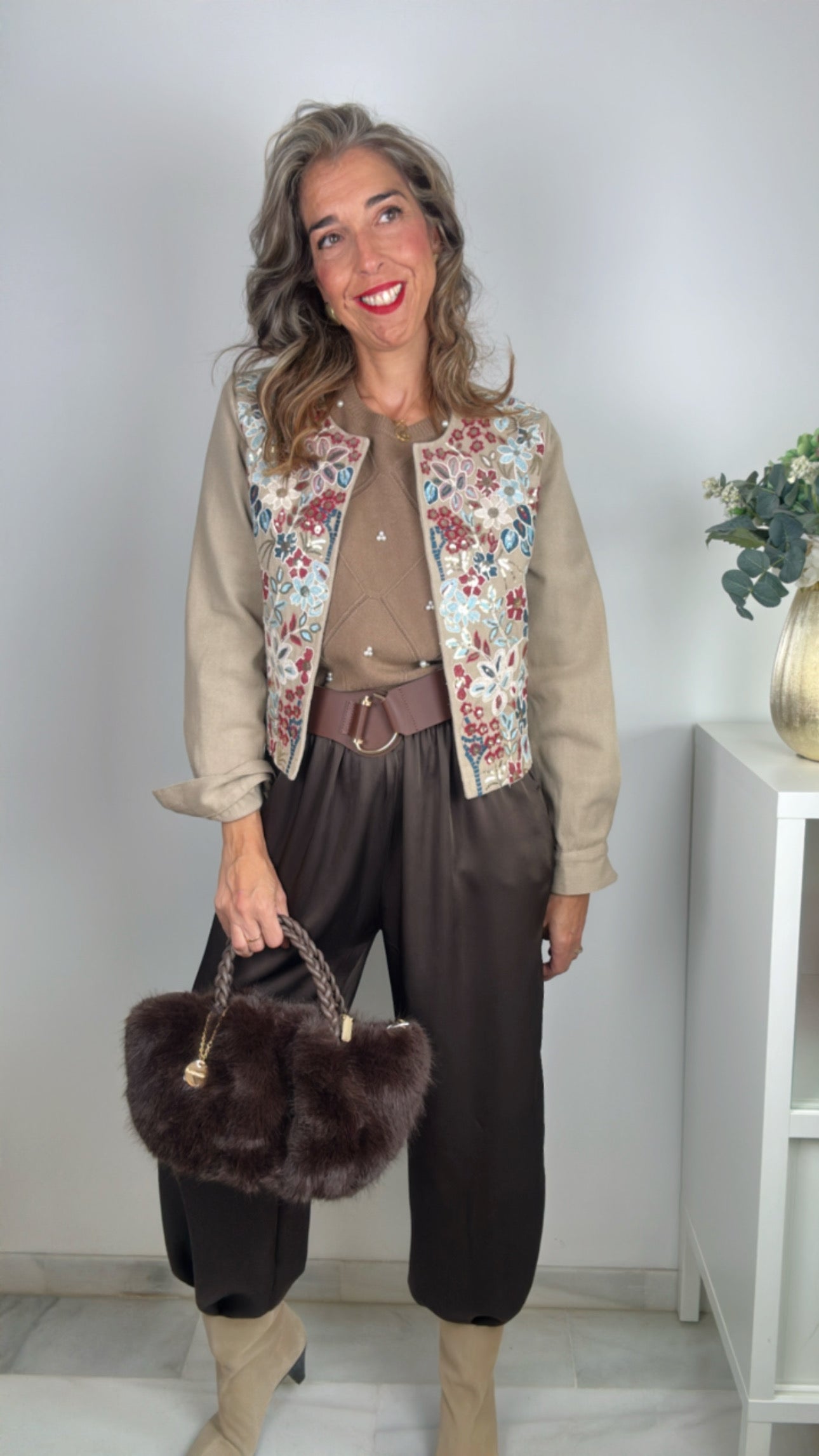 Bolso pelo marrón  Kassandra