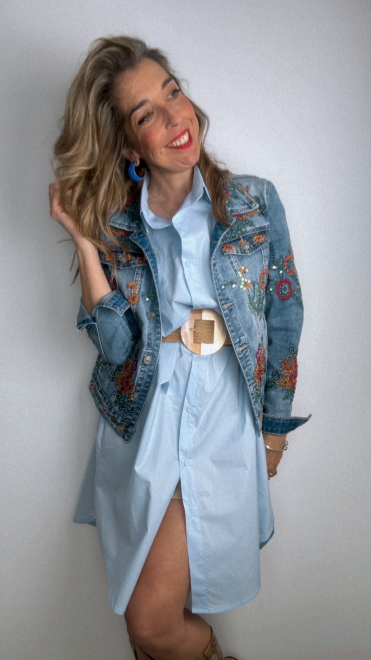 Chaqueta vaquera bordada