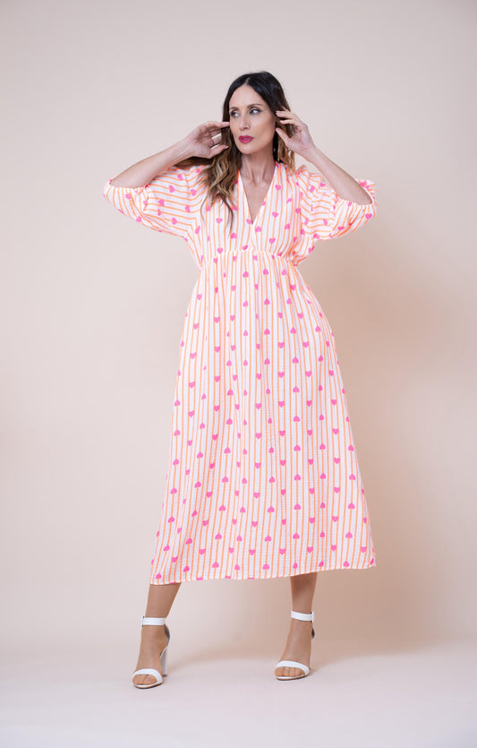 Vestido corazones rosas