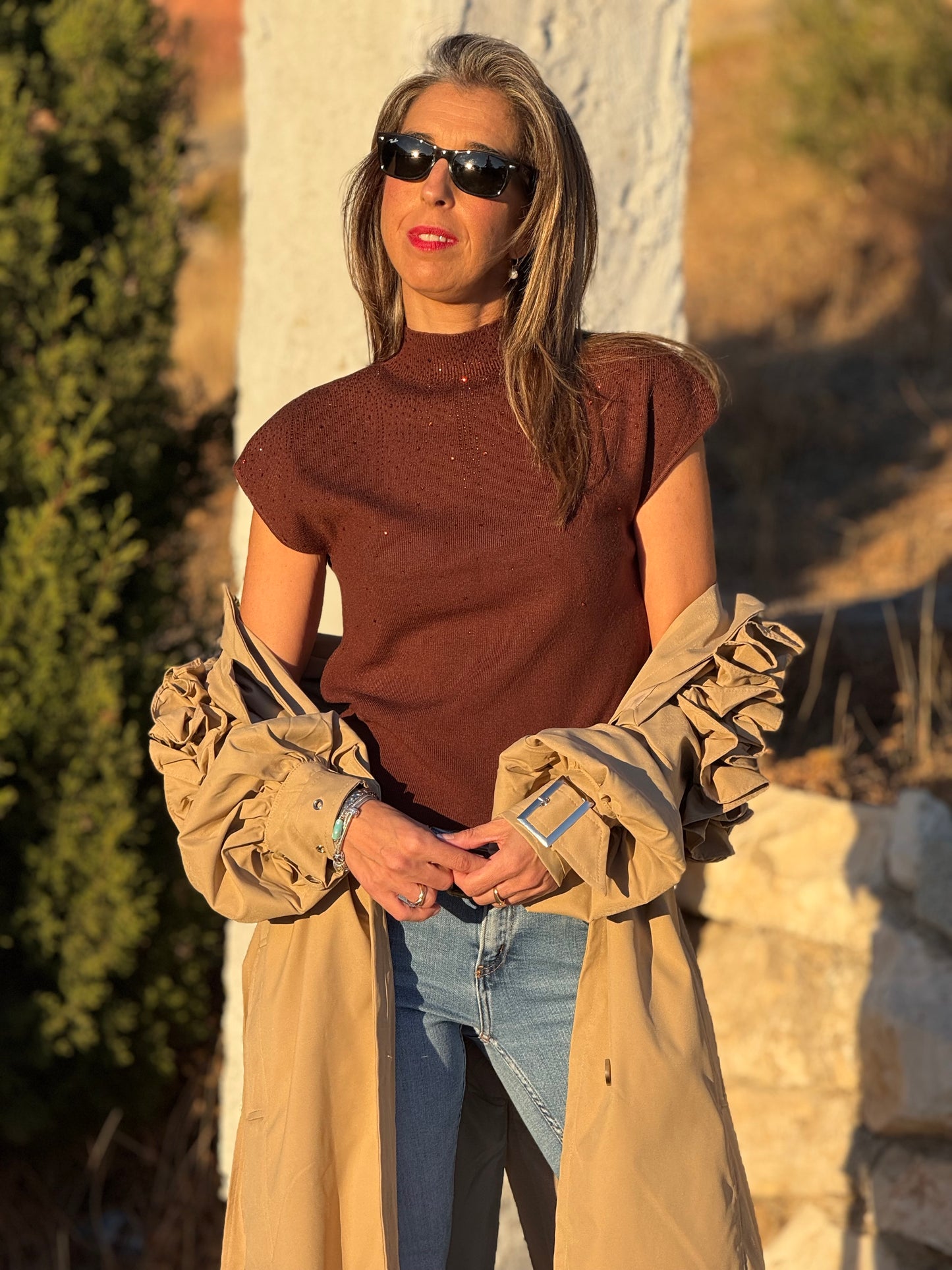 Gabardina Camel