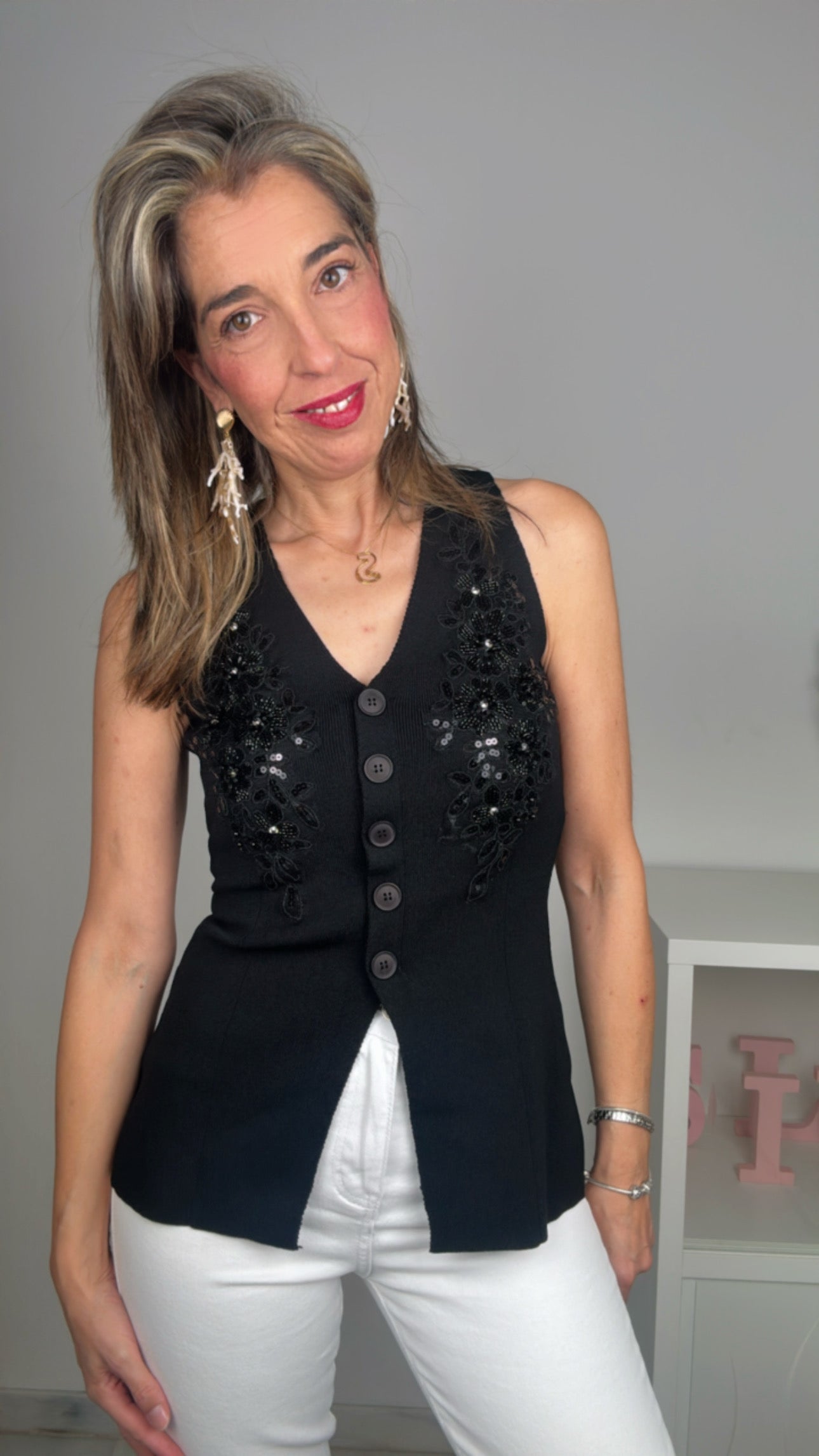 Chaleco negro Armonía