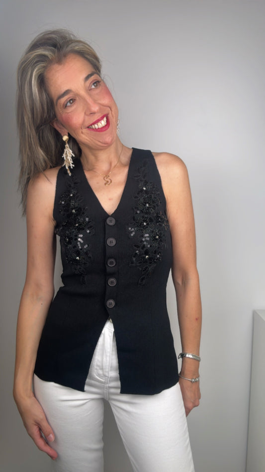 Chaleco negro Armonía