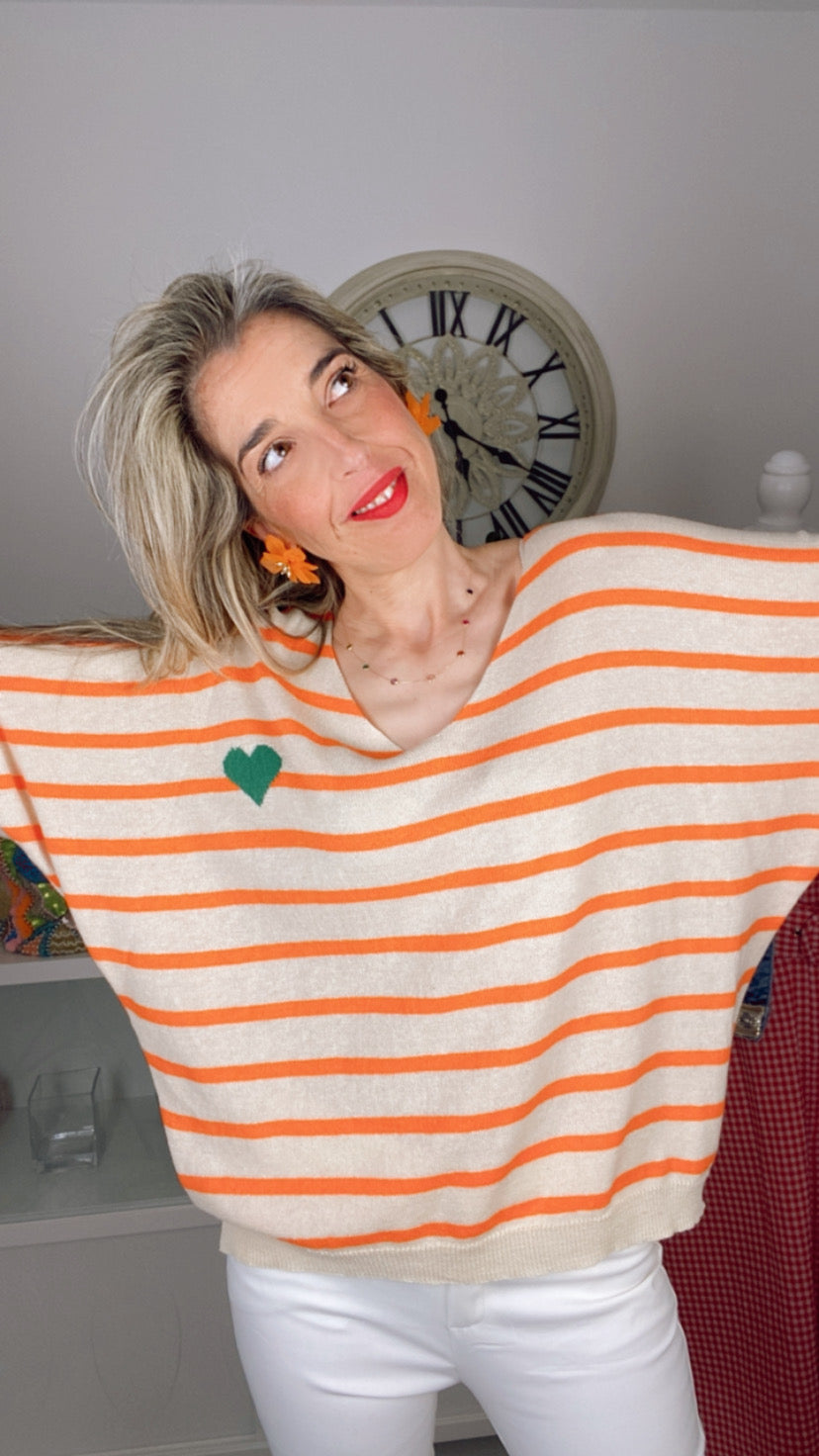 Jersey manga corta rayas