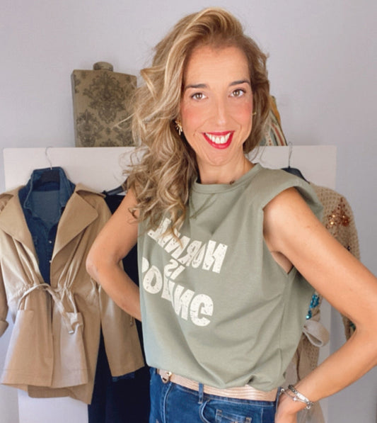 Camiseta hombrera