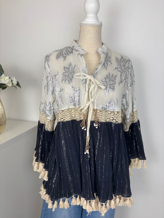 Blusa negra boho