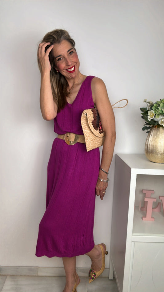 Vestido Basic buganvilla