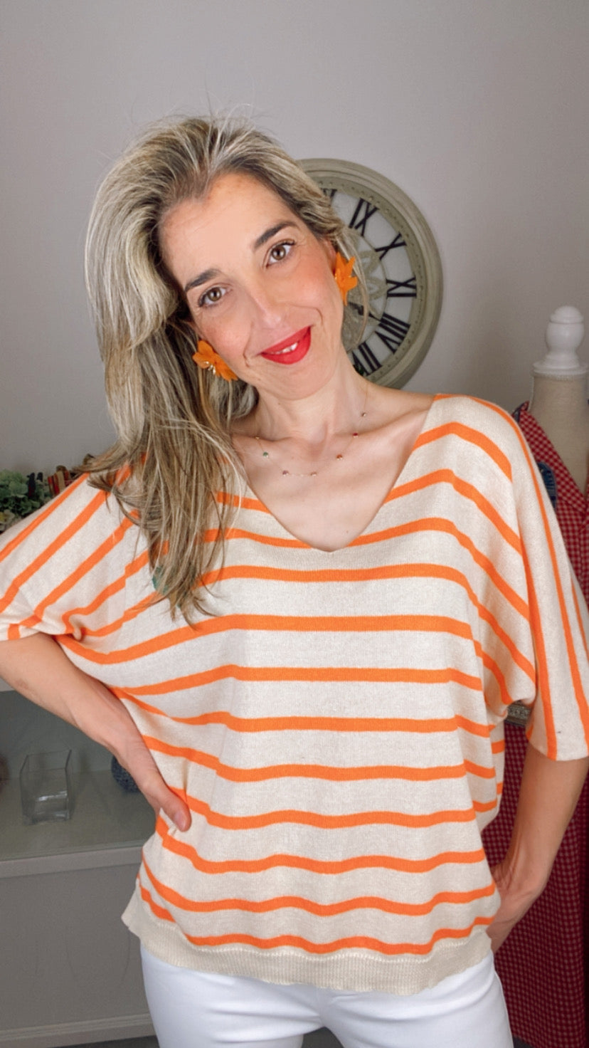 Jersey manga corta rayas