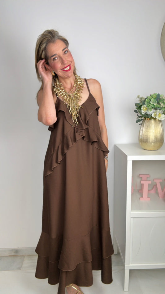 Vestido Carla marrón