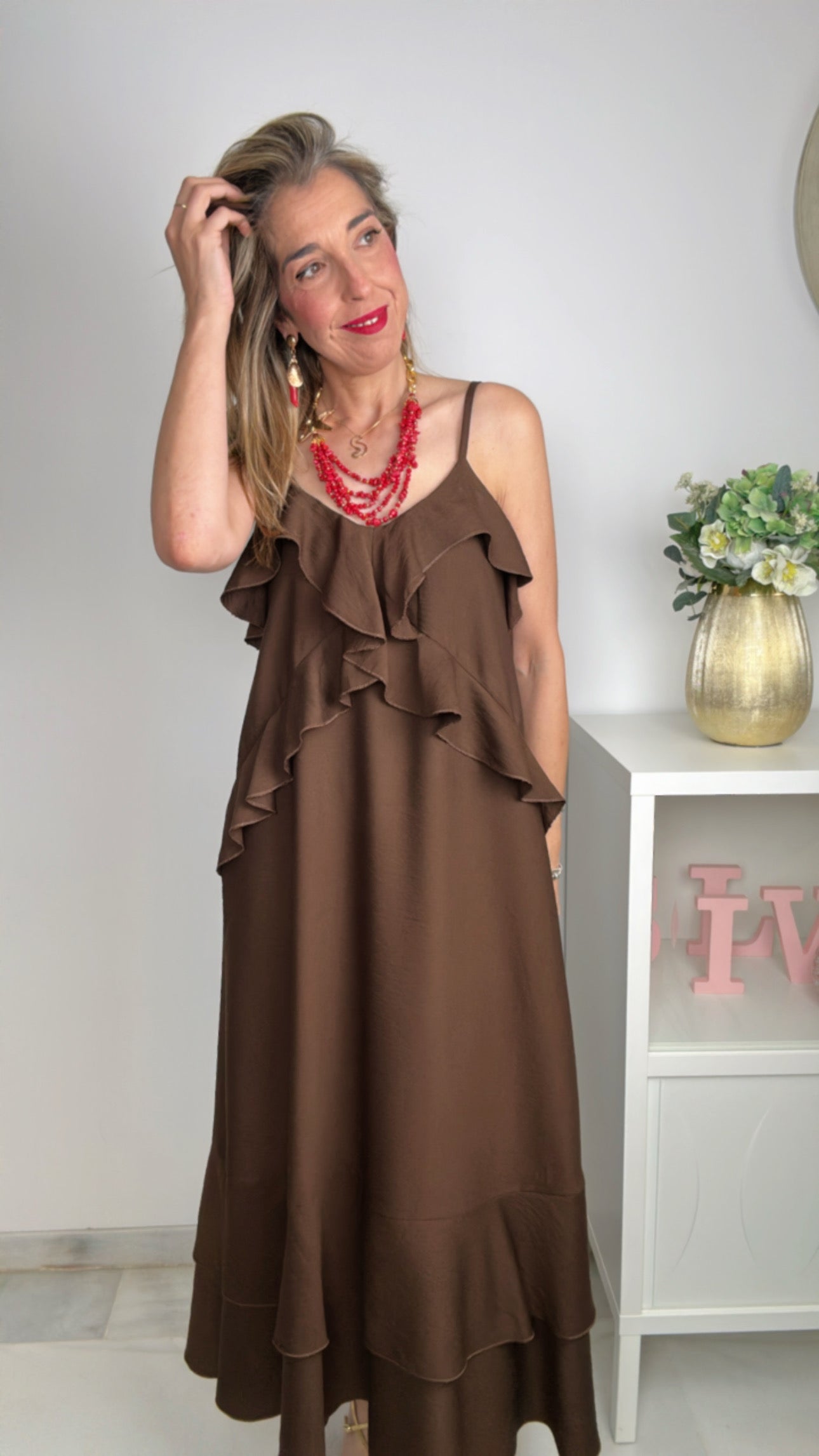 Vestido Carla marrón