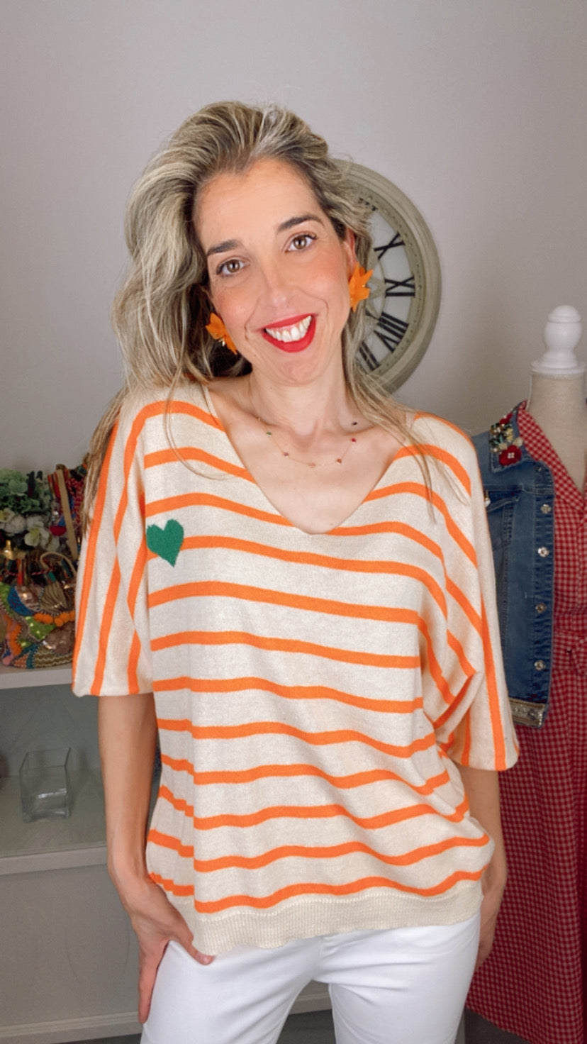 Jersey manga corta rayas