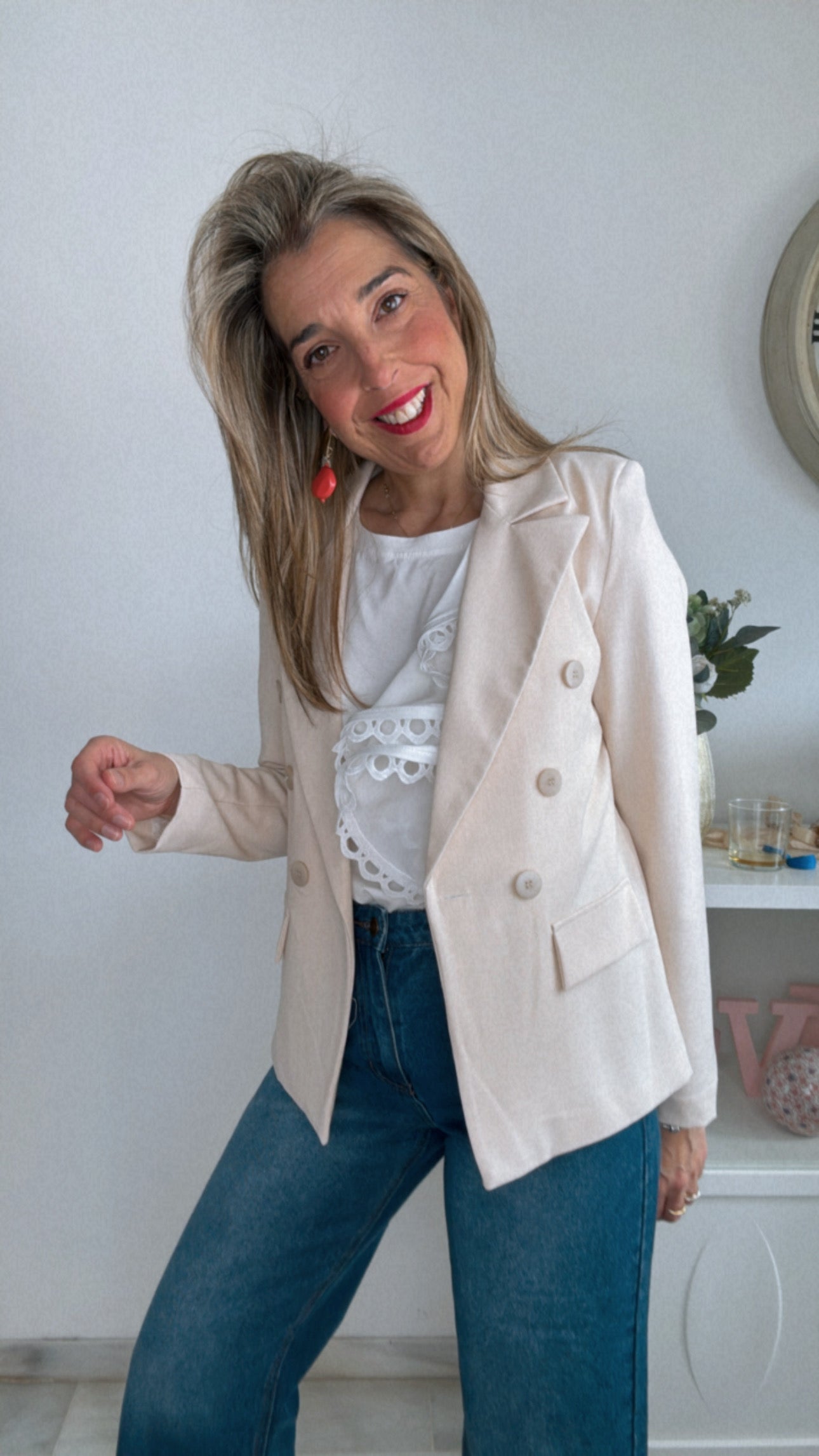 Blazer primavera beige