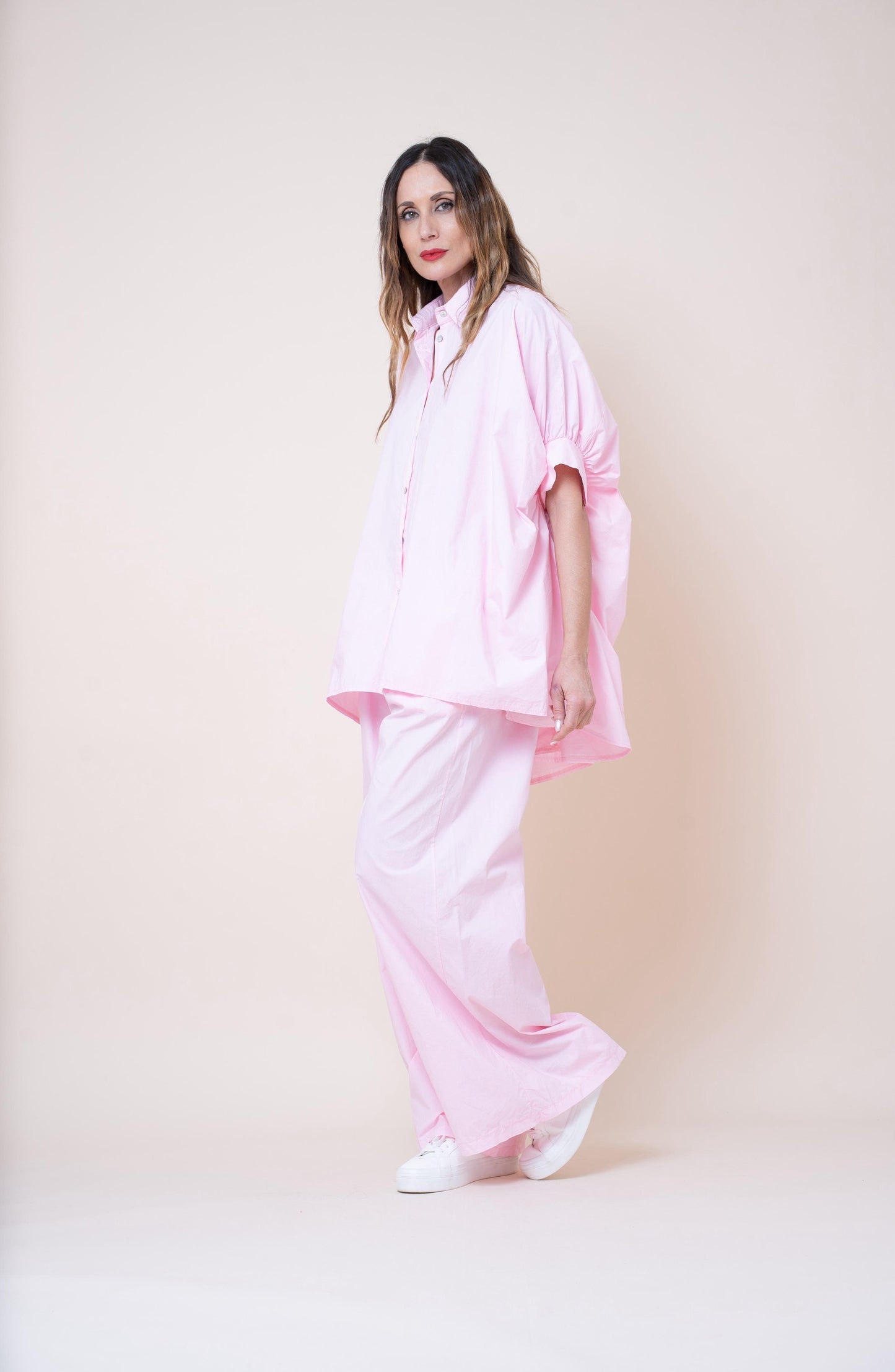 Pantalón algodón rosa