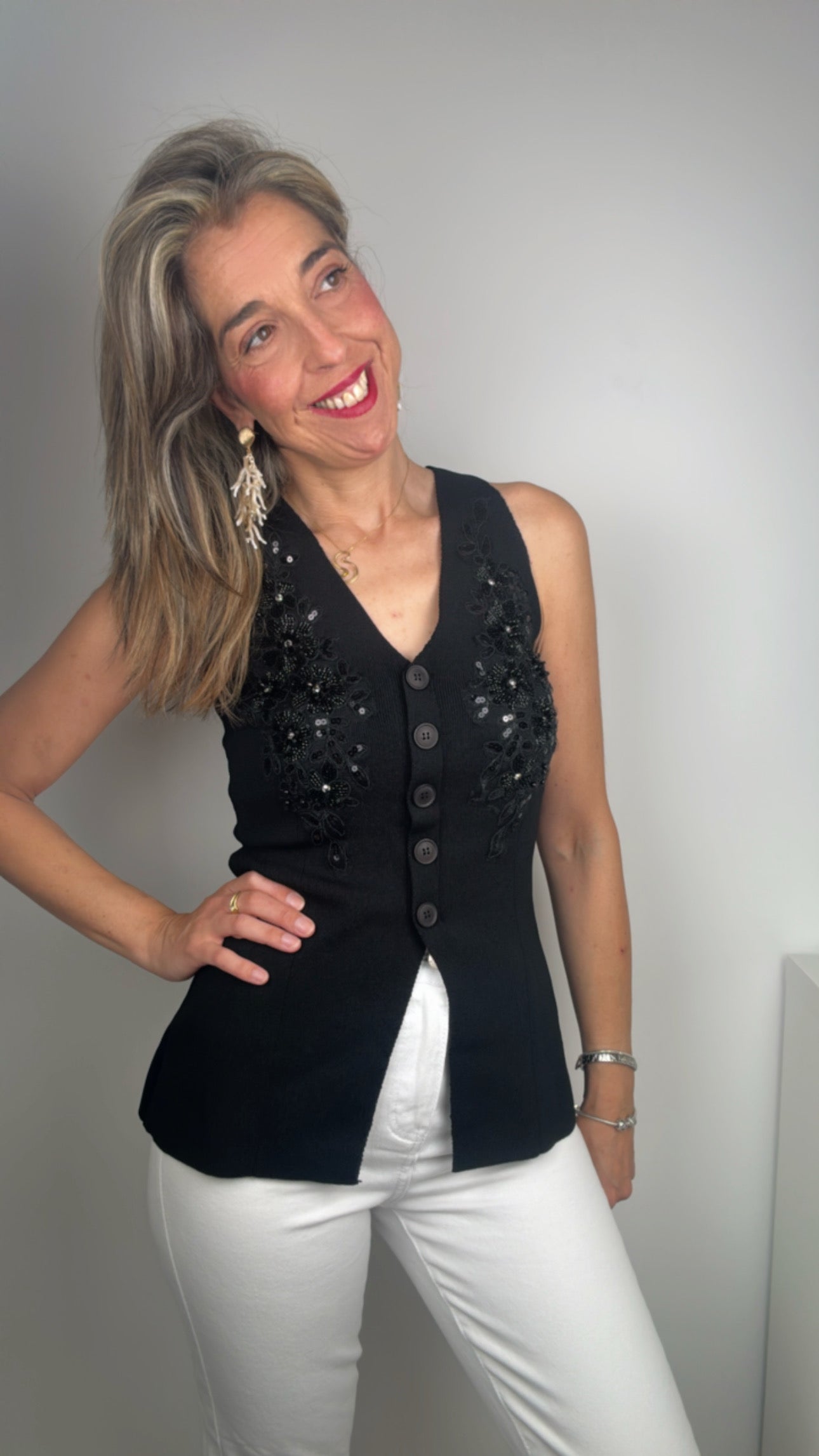 Chaleco negro Armonía