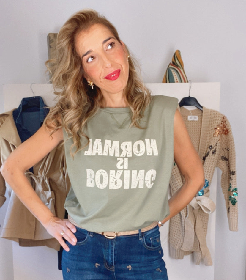 Camiseta hombrera
