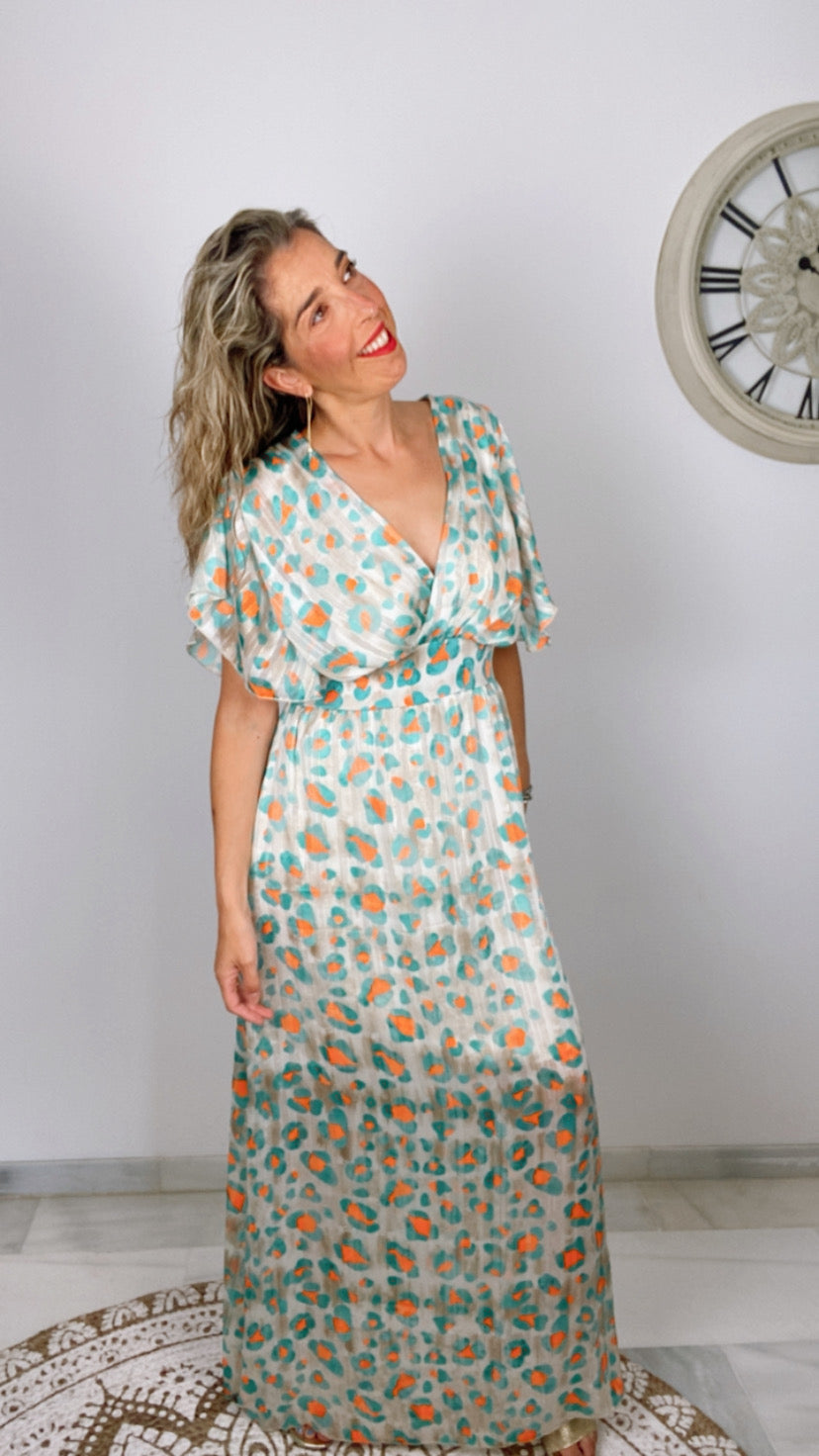 Vestido estampado flúor