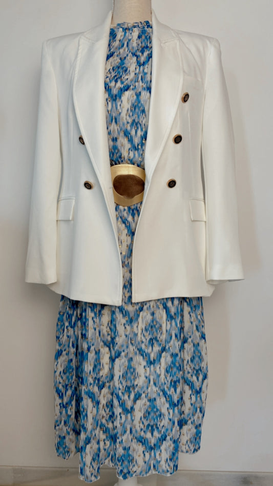 Vestido plisado azul